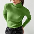 thumbnail image 6 of XRoczxe Women Ribbed Turtleneck Long Sleeve Knit Top, Slim Fit Basic Pullover, Versatile Fall Winter Layering Sweater, 6 of 8