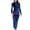 Blue, variant on Oksale Velvet Dresses for Women Slim Fit 2025 Full Length Dress Casual Crewneck Long Sleeve Winter Dresses Elegant Winter Dress