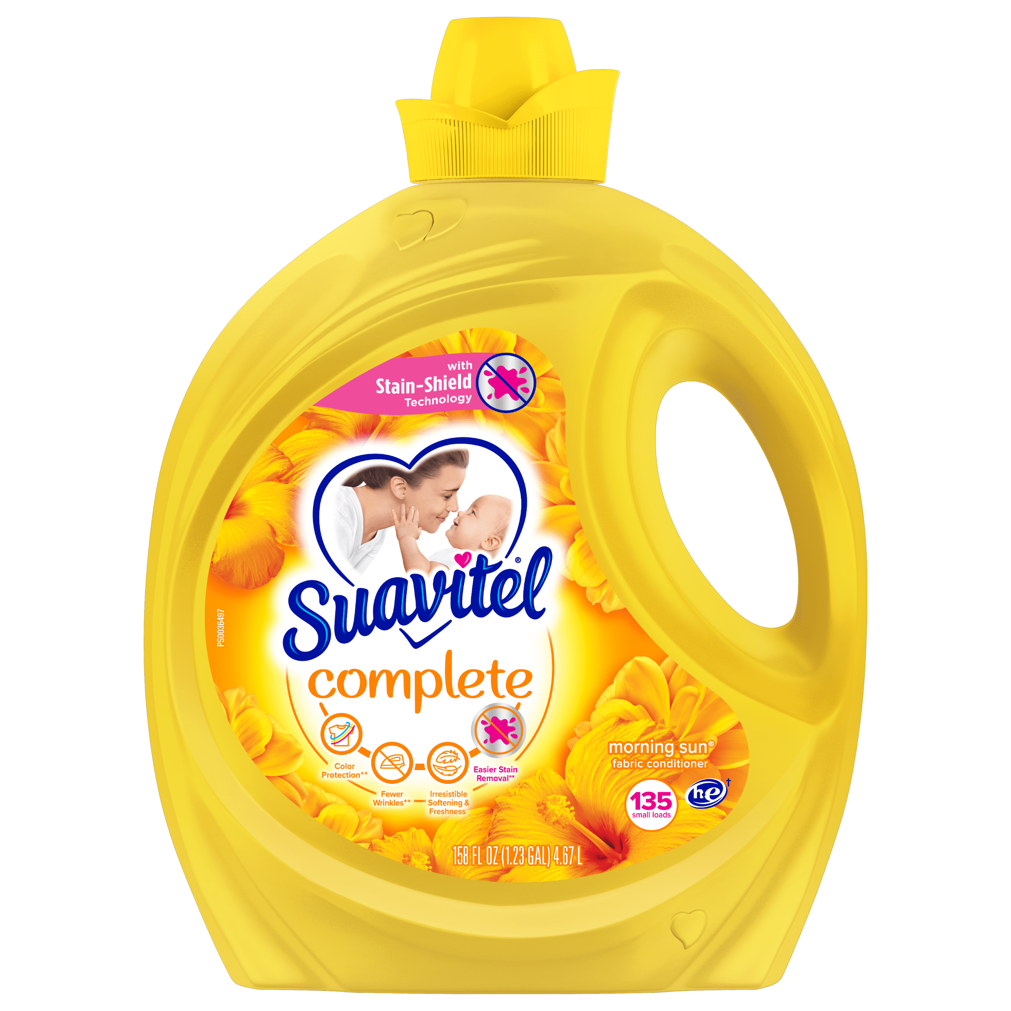 Suavitel Complete Fabric Softener 158 oz, Morning Sun, 135 Small Loads