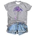 thumbnail image 2 of Women's Floral Print T-Shirt Crewneck Short Sleeve Casual Summer Fashion Tee, 2 of 4