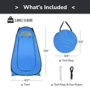 UBesGoo Automatic Pop Up Shower Tent Waterproof Oxford Fabric Blue