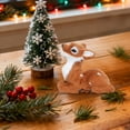 thumbnail image 6 of Deer Figurine, Faux Fur Deer Statue, Sika Deer Model, Realistic Deer Figurine, Christmas Brown Miniature Reindeer Decoration, Christmas Tabletop Deer Decor, Birthday Party Decoration, 6 of 7