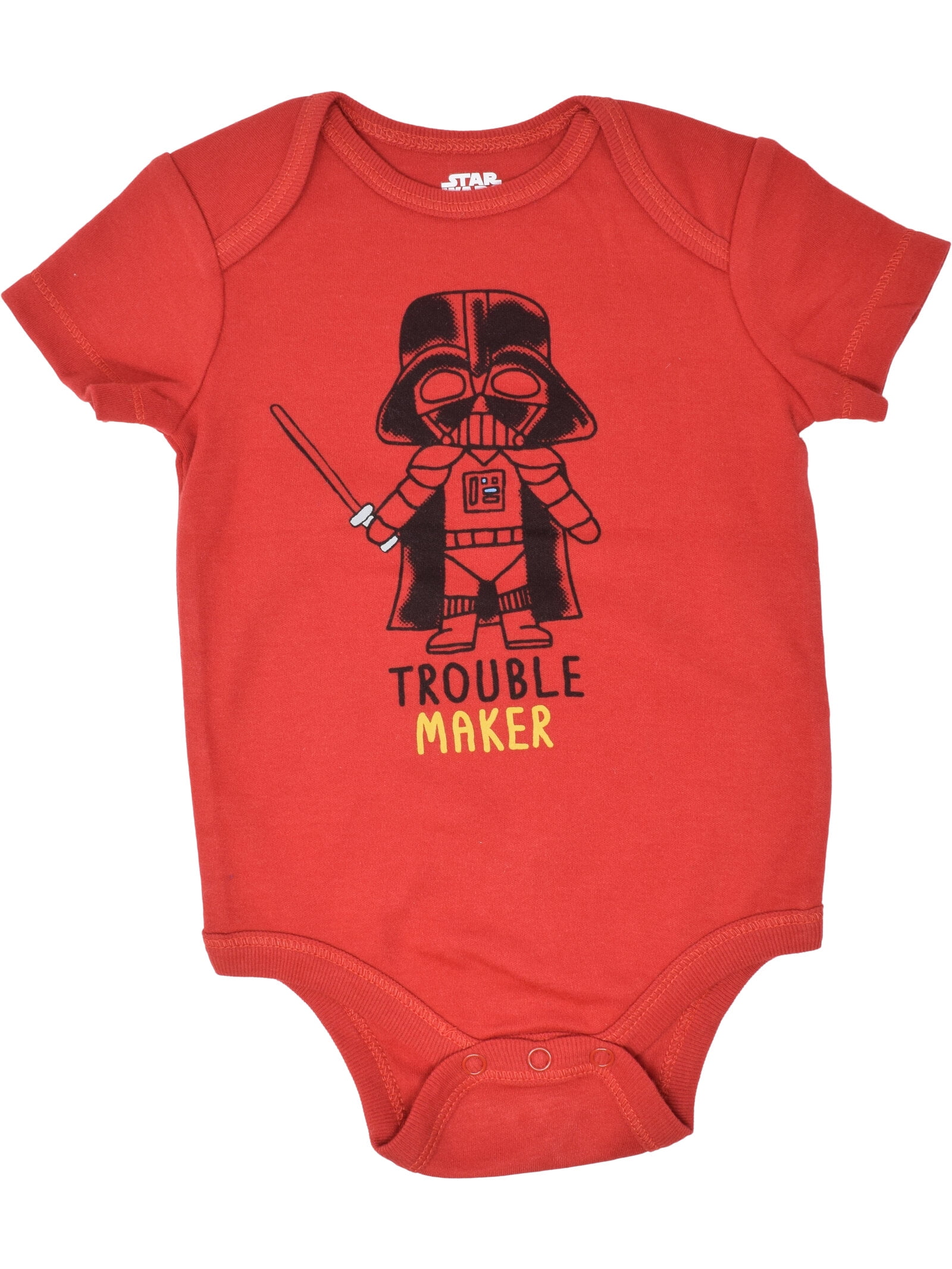 Star Wars Baby Boys' 5-Pack Short Sleeve Bodysuits Star Wars Yellow Red