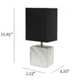 thumbnail image 4 of Simple Designs Petite Marbled Ceramic Table Lamp with Fabric Shade, 4 of 9