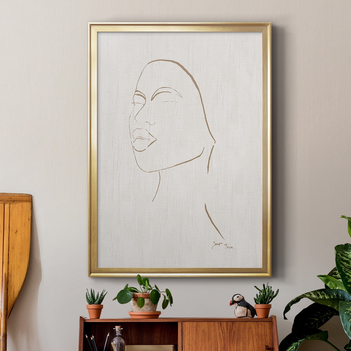 Portrait Sketch II Premium Framed Print - Ready to Hang