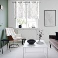 thumbnail image 4 of Grey Tree Kitchen Curtains Small Short 39 Inch Length, Botanical Vintage Birds Branch Grommet Top Bedroom Living Room Curtains, Light Filtering Cafe Curtain Drapes 2 Panels Set 55''x39'', 4 of 9