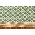 thumbnail image 6 of Casavani Handblock Printed Cotton Dhurrie Living Bedroom and Dining Room Carpets Home Decor Kilim Rug, Green 6x8 feet, 6 of 6
