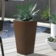 thumbnail image 5 of LuxenHome Rustic Brown MgO 18.5in. H Tall Tapered Planter, 5 of 10