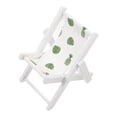 thumbnail image 1 of Shisuyan White Synthetic Beach Chair for Small Pets Perfect Photo Prop with Mobile Phone Holder 5.9x4.7 Inches, 1 of 8