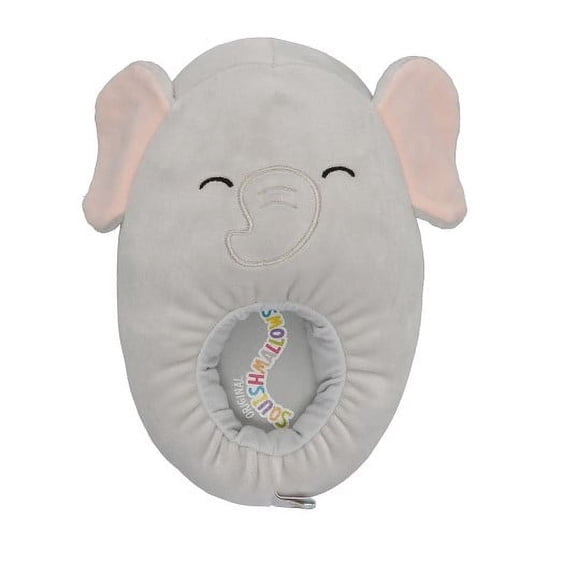 Squishmallows Adult Slippers, Mila the Gray Elephant, Size 8/9, (Will fit Women’s Sizes 9.5-11)