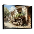 thumbnail image 2 of Designart "Wheels Of Brown Old Cart" Transportation Floater Framed Canvas Print, 2 of 7