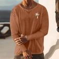 thumbnail image 2 of LWITHSZG Long Sleeve Shirts for Men Big and Tall Crewneck Sweatshirt Fall Fashion Printed Graphic Tees Casual Loose Lightweight Athletic Tops Size XXL, 2 of 5