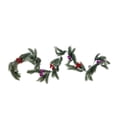 thumbnail image 2 of Pre-Lit Flocked Rattan Christmas Garland with Pinecones, Red Berries, Purple Baubles, Flexible Mantel Staircase Decor, Artificial Holiday Garland with Warm LED Lights, 2 of 8