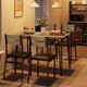 thumbnail image 3 of 5-piece dining set para 4: small square dinette con oak mesa y 4 forrado sillas, perfect para compact kitchens y dining rooms, 3 of 7