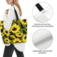 thumbnail image 3 of Balery Sunflowers In Vintage Bolsa Tote Estilo Estético con Cremalleras, Bolsa de Hombro, Bolsa de Compras Grande y Plegable, 3 of 8