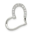 thumbnail image 6 of 925 Sterling Silver Cubic Zirconia Heart Shaped Pendant, 6 of 6