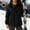*Black, variant on Womens Fleece Lined Rain Hooded Ski Jacket ,Fashion Windproo Water Resistant Zipper Jacket Blue,Womens Plus XXL