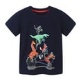 thumbnail image 1 of KAWELL T-Shirts d'Été à Motif Dinosaure pour Tout-Petits Garçons, Manches Courtes, Haut Taille 2-7T, 1 of 6