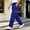 Blue, variant on GrmtClth Cargo Pants for Men Drawstring Wide Leg Joggers Sweatpants Lightweight Comfy Sweat Pants Pockets Red 2XL