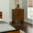 thumbnail image 2 of Linon Reid Mid-Century 4-Drawer Dresser, Medium Brown, 2 of 23