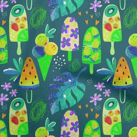 oneOone Rayon Teal Green Fabric Texture Quilting Supplies Print Sewing Fabric By The Yard 56 Inch Wide-OE