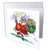 3dRose VAL Cartoon about Gift Card Giving for Christmas, Greeting Card, 6 x 6 inches, single