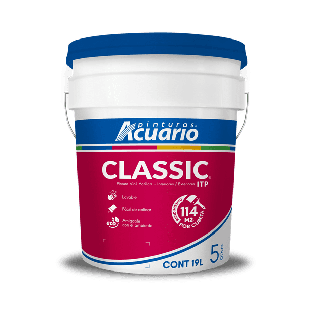 Pintura Vinil Acrílica Acuario ITP Classic 19 Lts Paja