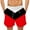Red, variant on IROINNID Men's Casual Summer Elastic Waist Printed KK Beach Shorts