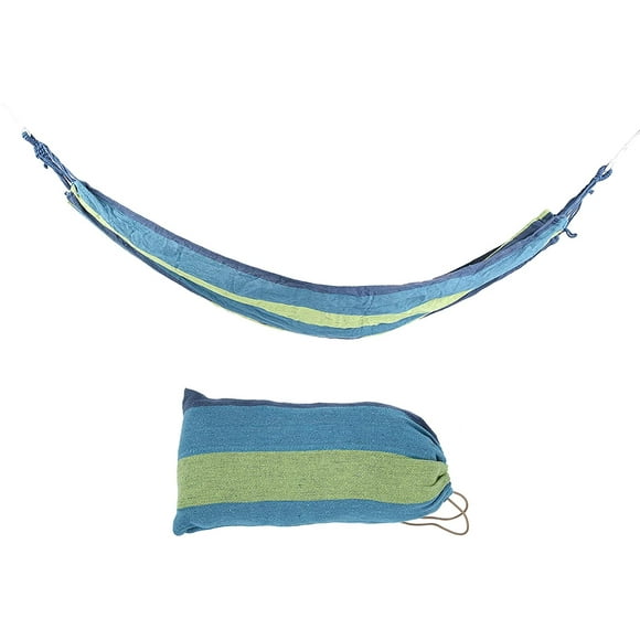 Yazoeia Hamac de Camping Hamac Portable Hamac Simple Double pour Jardin Extérieur, Hamacs Légers de Voyage pour Extérieur, Randonnée, Voyage(Bleu) CJC912-203301
