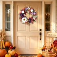 thumbnail image 6 of PSVFUJZ 18 Inch Fall Wreaths for Front Door, Thanksgiving Farmhouse Decor, Artificial Autumn Wreath with Sunflower Pumpkin Maple Leaf for Thanksgiving Farmhouses Home Outdoor Indoor Decor, 6 of 6