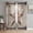 Beige, variant on Sheer Curtains 63 Inch Length 2 Panels Set for Bedroom, Texas Star Vintage Semi Sheer Curtains for Windows, Brown Beige Wooden Retro Art Voile Window Treatments Rod Pocket Curtain