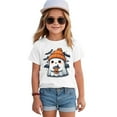 thumbnail image 4 of CAUYDY Halloween Shirts for Toddler Baby Girls Boys Pumpkin T-Shirts Ghost Tees Short Sleeve Tops Spooky Season Graphic Clothes Tee Tops(White,9-10 Y), 4 of 5
