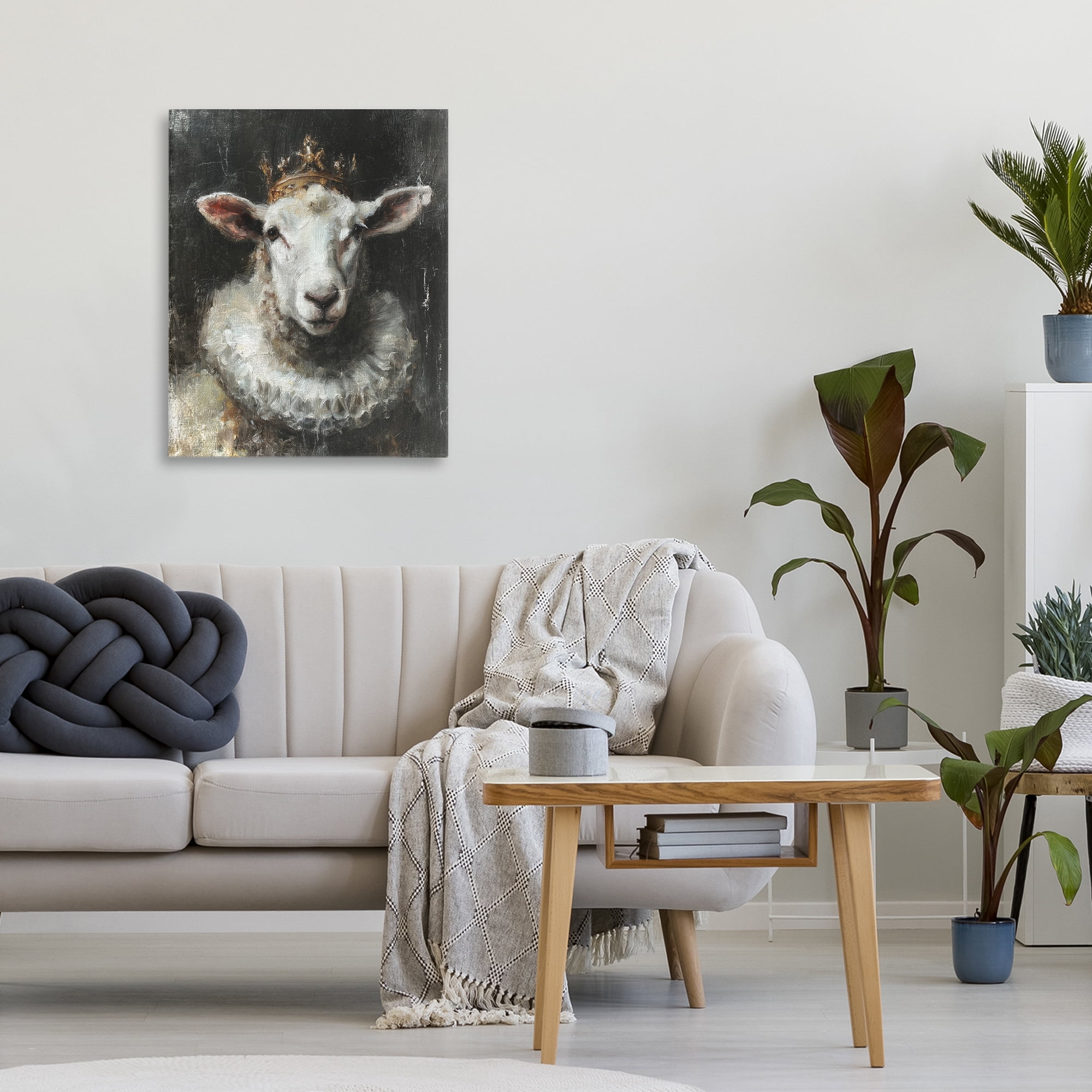 Stupell Industries Crowned Sheep Portrait Canvas Wall Art, design by Svetlana Aleynikova