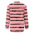 thumbnail image 3 of Craaazy Womens Sweatshirt Crew Neck Striped Color Block T-shirt Long Sleeve Pocket Pullover Gifts, 3 of 4