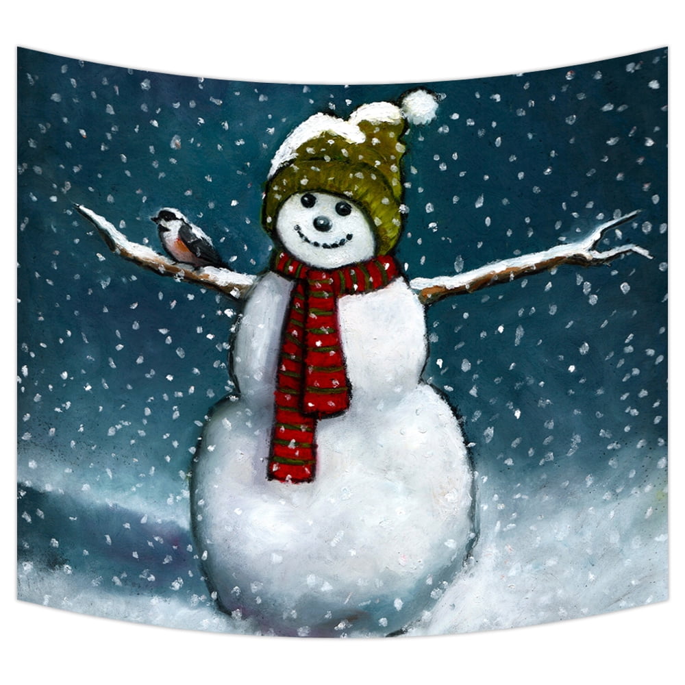 ArtsyCanvas Melted Snowman - Christmas Floor Decorations - 24x24  Peel'N'Stick Wall Art