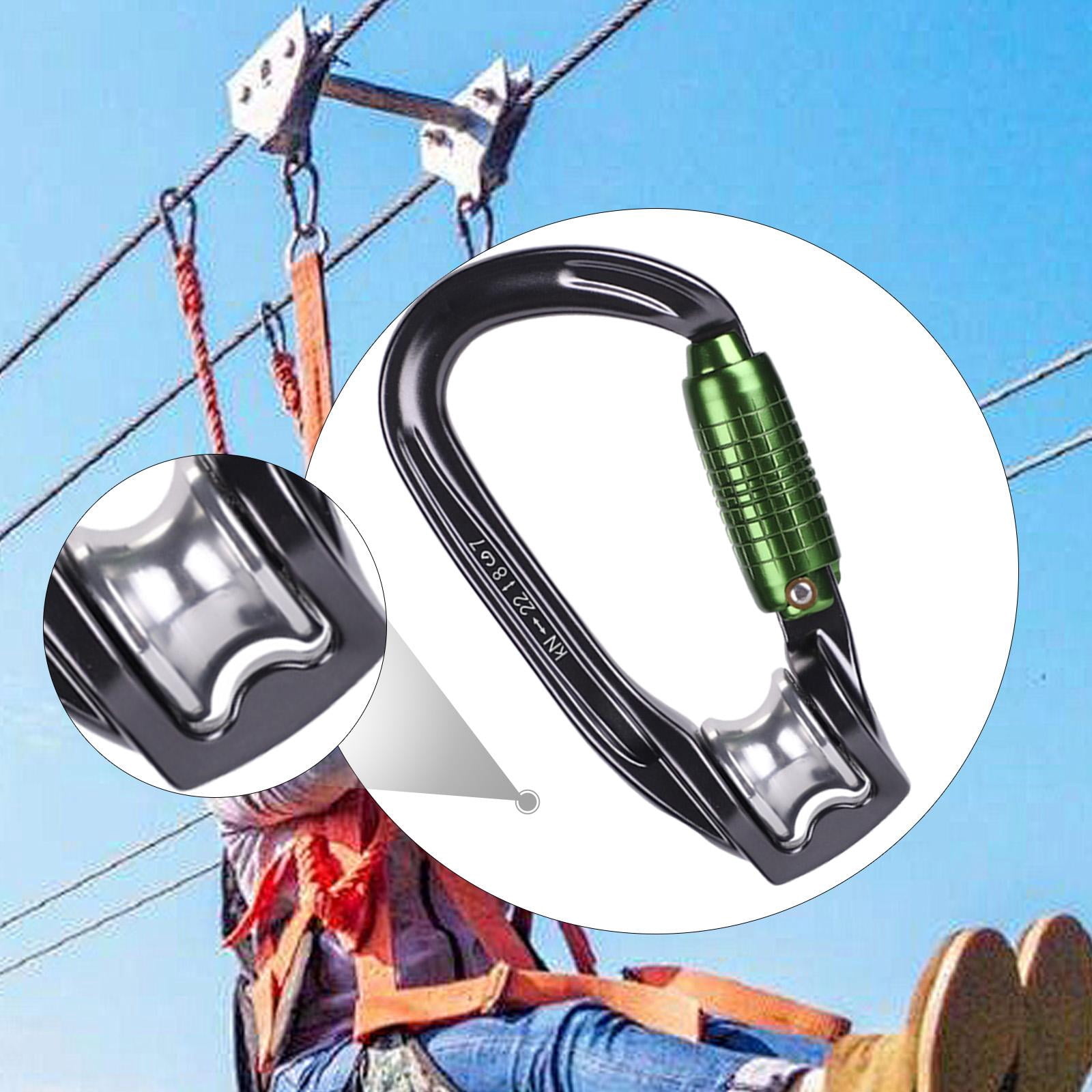 Dualoai Climbing Pulley Carabiner Clip for Outdoor Sports Mountaineering