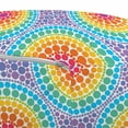 thumbnail image 3 of Geometric Pouf Cover with Zipper, Rainbow Colors of Repeating Concentric Circles in Dot Art Style Illustration, Soft Decorative Fabric Unstuffed Case, 30" W X 17.3" L, Multicolor, by Ambesonne, 3 of 5