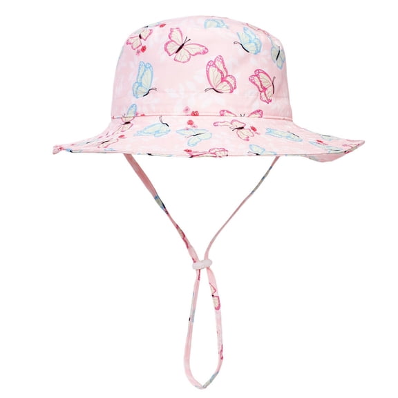 Vrotazzy Adjustable Fisherman Sun Hat for Kids with UPF 50 Wide Brim Outdoor Summer Beach Playground,Sizes S