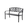 thumbnail image 2 of Garden Bench White Scroll Backrest 50 Inch Long, 2 of 4