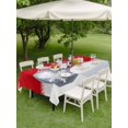 thumbnail image 3 of Outdoor Tablecloth with Umbrella Hole and Zipper, Red Christmas Rectangle Table Cloth 60x84 Inch Waterproof Tablecloth, Xmas Balls Pine Needles Snowflakes Winter Picnic Table Cover for Patio Camping, 3 of 7