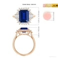thumbnail image 5 of ANGARA Lab Grown 3.4 Ct Blue Sapphire Halo Engagement Ring for Women in 14K Rose Gold (Size-10x8mm) | September Birthstone, Anniversary, Jewelry Gift for Women | Lab-Grown Blue Sapphire Ring, 5 of 8