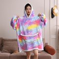 thumbnail image 2 of Manta con capucha, sudadera Sherpa de forro polar ultrafelpa con capucha familiar de gran tamaño, 2 of 3