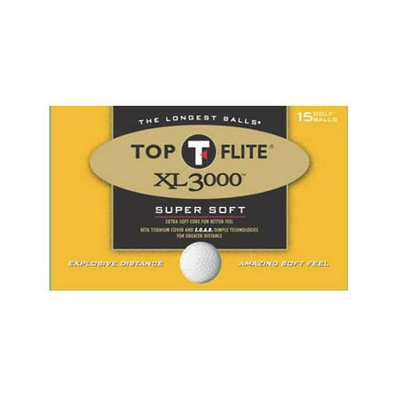 Top Flite XL 3000 Golf Balls, 15 Pack