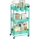 thumbnail image 1 of Carrito utilitario JIUYOTREE con ruedas bloqueables de 3 niveles, color verde, 1 of 8