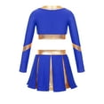 thumbnail image 2 of ZDHoor Girls Cheerleading Costume Dance Outfits Skirt Set Fancy Dress for Halloween Party Birthday Royal Blue 14, 2 of 5