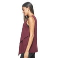 thumbnail image 3 of Expert Brand USA-Made Women's MoCA Cotton Blend Front Tie Tank Top, Maroon, Large, 3 of 6