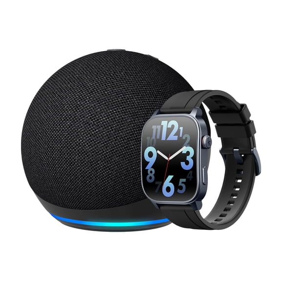 Combo Echo Dot 5ta Gen Negro + Kieslect Smartwatch Ks3 Negro