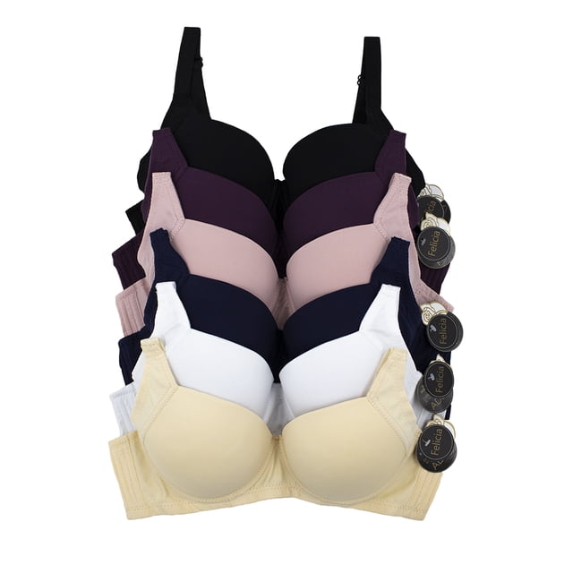 Paquete de Brasier Adda Lingerie Modelo Felicia, Para busto pesado con varillas, Colores surtidos