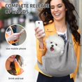 thumbnail image 4 of Katieovy Dog Sling Carriers for small dogs cats,Ultra Breathable Reversible pet carrying bag for Travel,Gray, 4 of 6