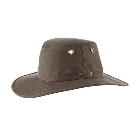Tilley Size 7 1/2 or 23 1/2 in. Unisex TH4 Classic Hemp with Broader Down-Sloping Brim Hat, Mocha